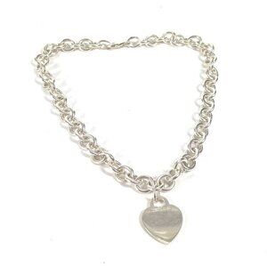 TIFFANY & Co. Return to Heart Tag Choker Logo Heart Accessories Necklace